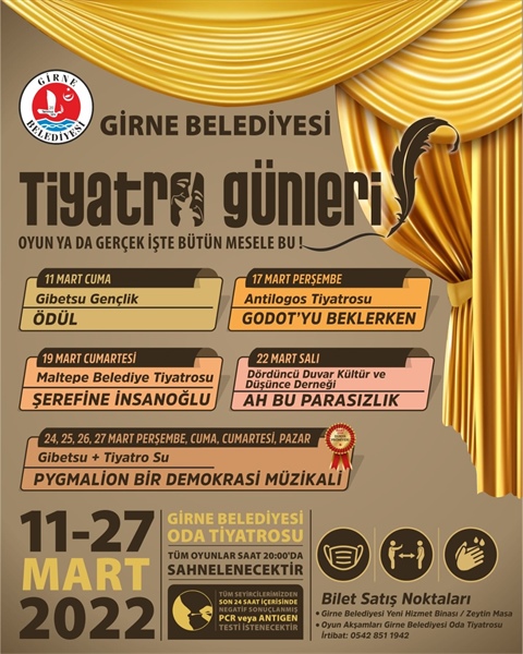 Girne ve Çatalköy Belediyelerinin pandemi nedeniyle kesintiye uğrayan tiyatro günleri başlıyor