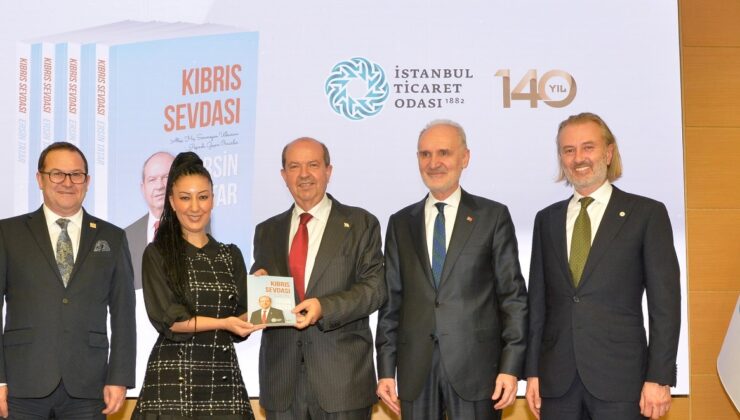 Cumhurbaşkabı Tatar,  “Kıbrıs Sevdası-Ateşi Hiç Sönmeyen Ülkünün Peşinde Geçen Ömürler ve Ersin Tatar” adlı kitabın tanıtım etkinliğine katıldı