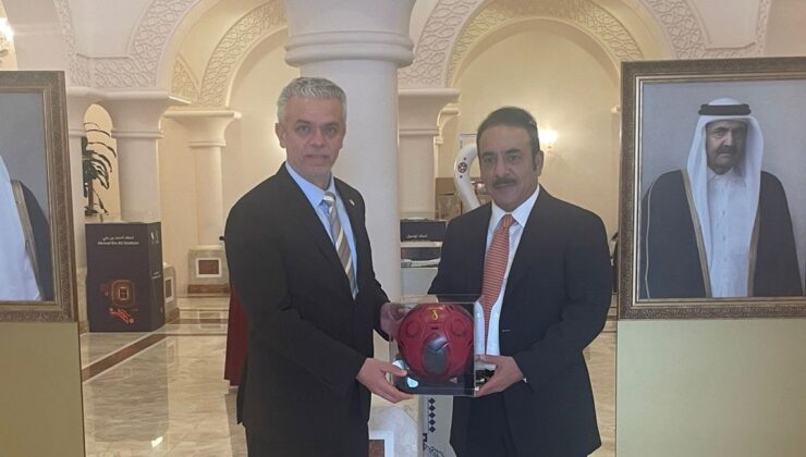 KKTC Ankara Büyükelçisi Korukoğlu, Katar Büyükelçisi’ni ziyaret etti