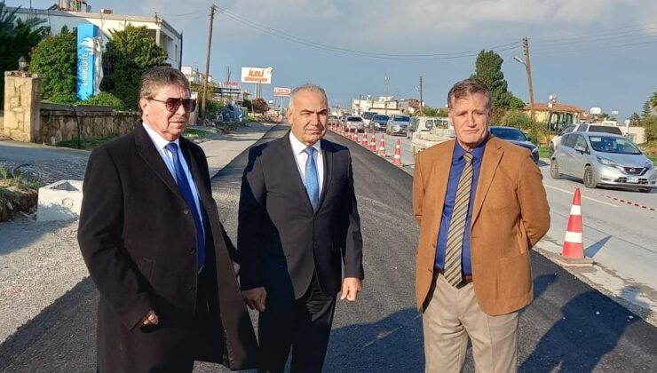 Başbakan Üstel, Bakan Arıklı ile birlikte yol çalışmasını inceledi