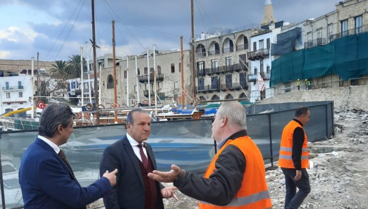 Ataoğlu, Girne Antik Limanı’nı ziyaret etti: Ülke turizminin göz bebeği hayat buluyor