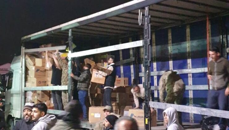 Yardım malzemeleri Girne ve Gazimağusa Limanları’ndan yola çıktı