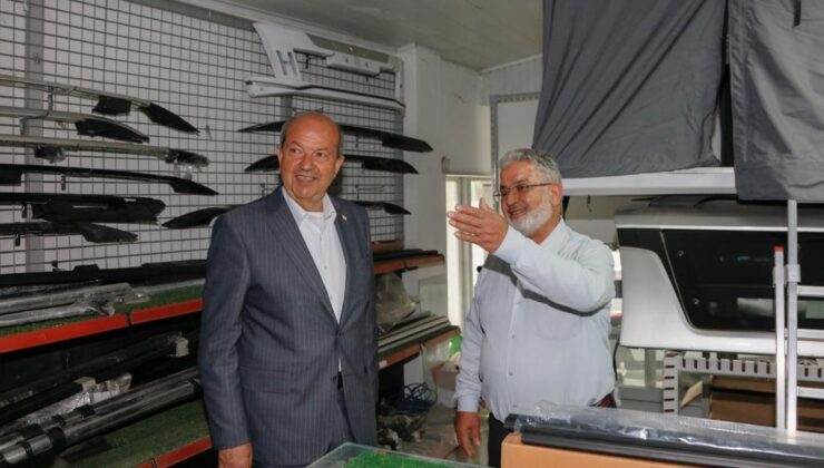 Cumhurbaşkanı Tatar, Lefkoşa Organize Sanayi Bölgesi’ni ziyaret etti, incelemelerde bulundu