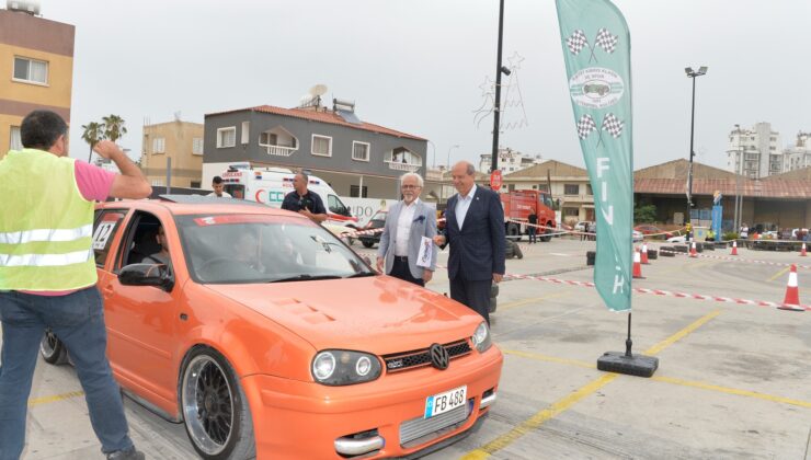 Cumhurbaşkanı Tatar, “6. City Mall Klasik Otomobil Slalom Yarışı”nın başlangıcını yaptı