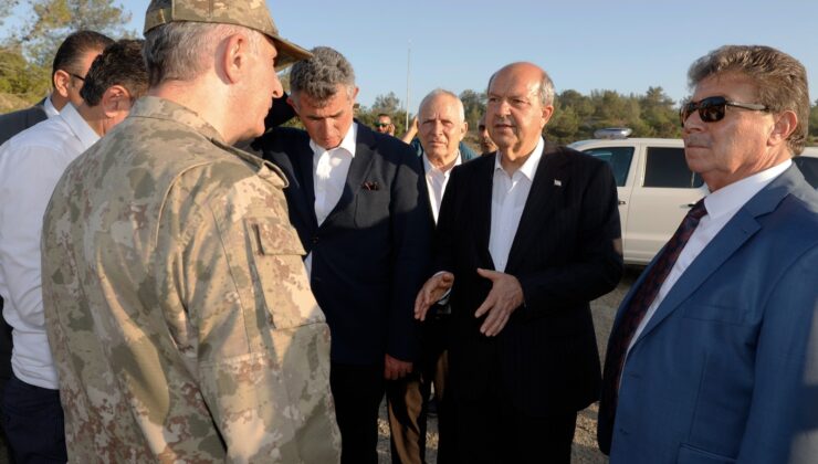 Cumhurbaşkanı Tatar:Yangın KKTC, Güney Kıbrıs ve Türkiye Cumhuriyeti’nin işbirliğiyle söndürüldü