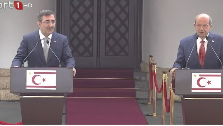 Cumhurbaşkanı Tatar ile TC Cumhurbaşkanı Yardımcısı Yılmaz ortak açıklama yaptı