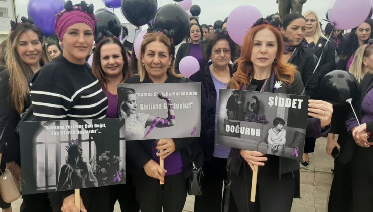 UBP Girne Kadın Kolları, 25 Kasım Kadına Yönelik Şiddetle Uluslararası Mücadele Günü dolayısıyla Girne’de etkinlik gerçekleştirdi