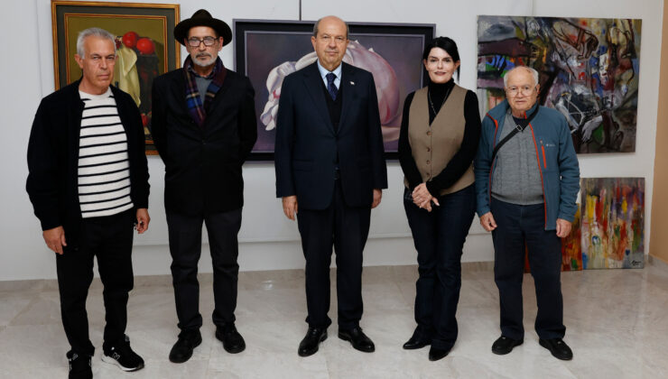 Cumhurbaşkanı Tatar, Kıbrıs’ın Seçkin Sanatçıları Sergisi’ni ziyaret etti – BRTK
