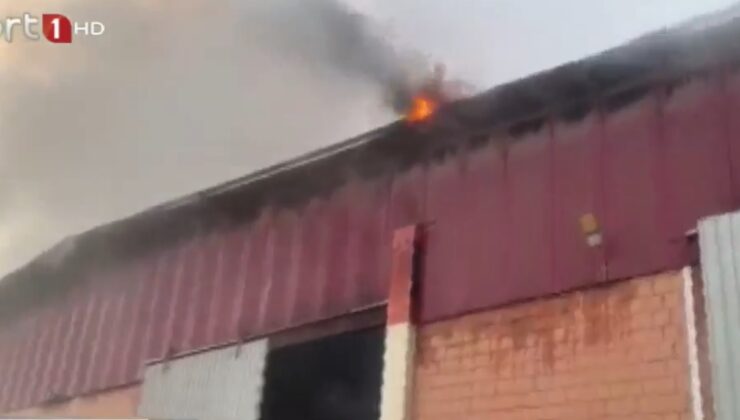 Haspolat’ta faaliyet gösteren tuğla fabrikasında yangın!