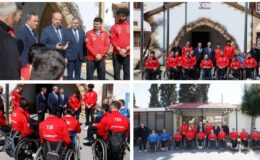 Cumhurbaşkanı Tatar, TSK Rehabilitasyon Merkezi Tekerlekli Sandalye Basketbol Takımı sporcularını ve teknik heyeti kabul etti