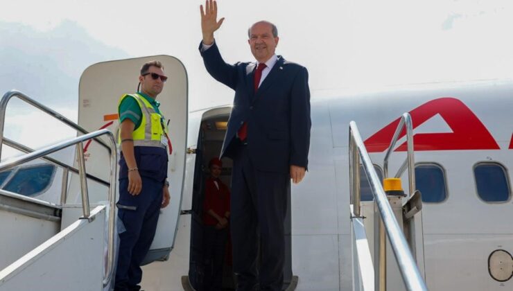 Cumhurbaşkanı Tatar, ABD’ye gitmek üzere adadan ayrıldı