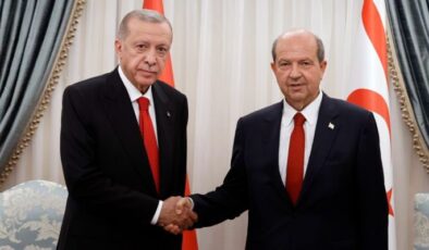 Cumhurbaşkanı Tatar, TC Cumhurbaşkanı Erdoğan’la bayramlaştı