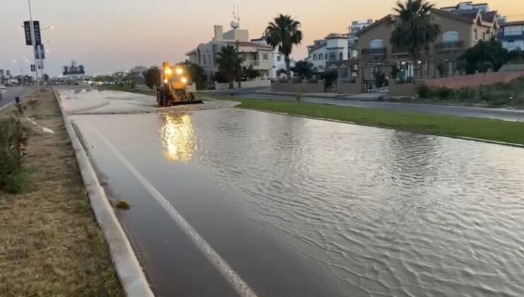 Geçitköy-Gazimağusa su boru hattı patladı