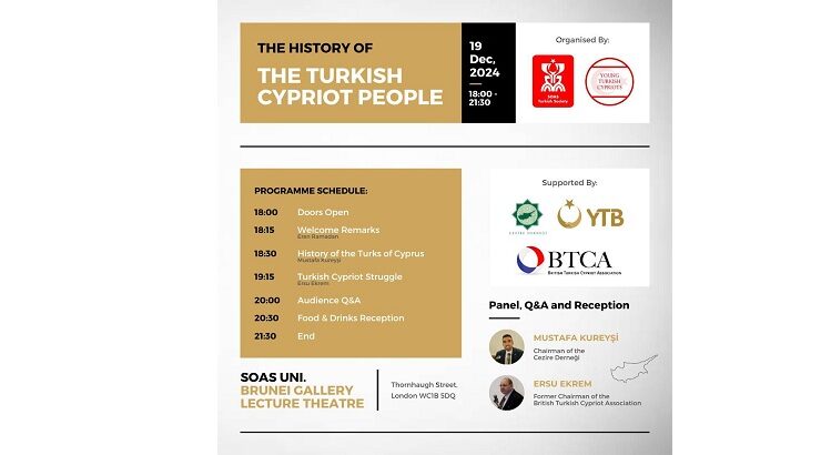 Londra’da Kıbrıslı Türklerin Tarihi konulu panel düzenleniyor