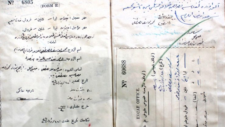 Tarihi nikâh belgeleri gün yüzüne çıktı