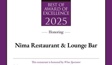 NİMA RESTAURANT & LOUNGE BAR’A ULUSLARARASI İKİ ÖDÜL