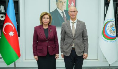 BAKAN HASİPOĞLU, AZERBAYCAN’DA  AİLE BAKANI BAHAR MURADOVA İLE GÖRÜŞTÜ