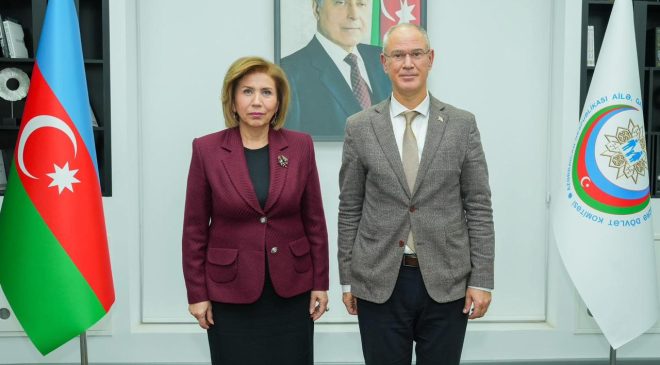 BAKAN HASİPOĞLU, AZERBAYCAN’DA  AİLE BAKANI BAHAR MURADOVA İLE GÖRÜŞTÜ