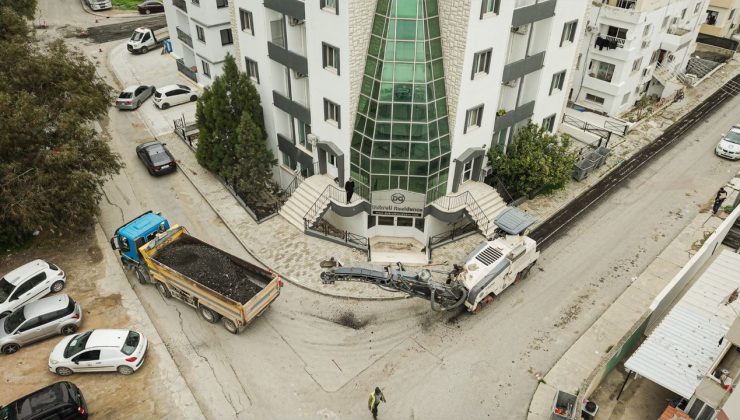 Gazimağusa’da Kaliland Bölgesinde katran serme işlemine geçiliyor