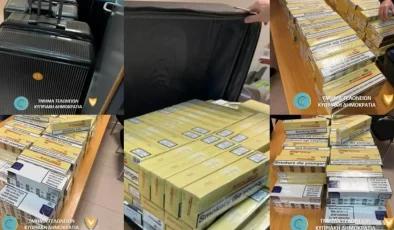 Baf Havalimanında 366 karton gümrüksüz sigara