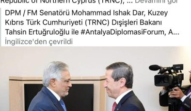 Pakistanlı bakandan ‘KKTC’ paylaşımı
