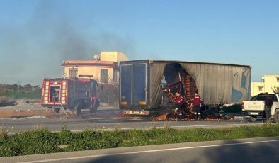 TIR dorsesi kül oldu