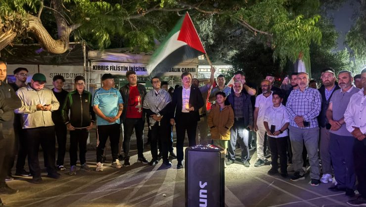 KKTC’de, İsrail’in Küresel Sumud Filosu’na saldırısı protesto edildi