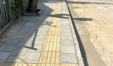 Aslanköy’deki drenaj ve kaldırım çalışması tamamlandı