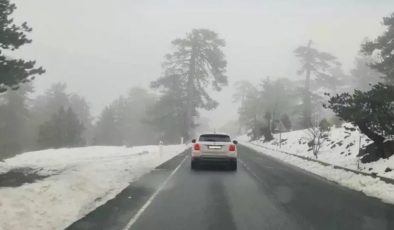 Trodos’ta mayıs ayında kar sürprizi