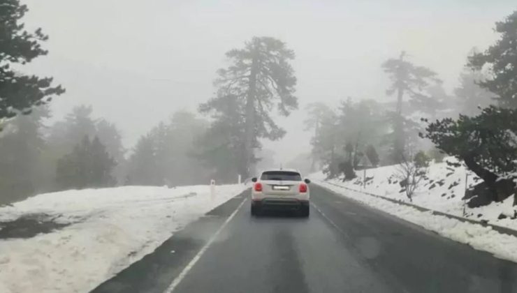 Trodos’ta mayıs ayında kar sürprizi