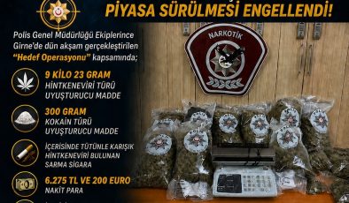 9 Kilodan Fazla Uyuşturucu ve Nakit Para Ele Geçirildi