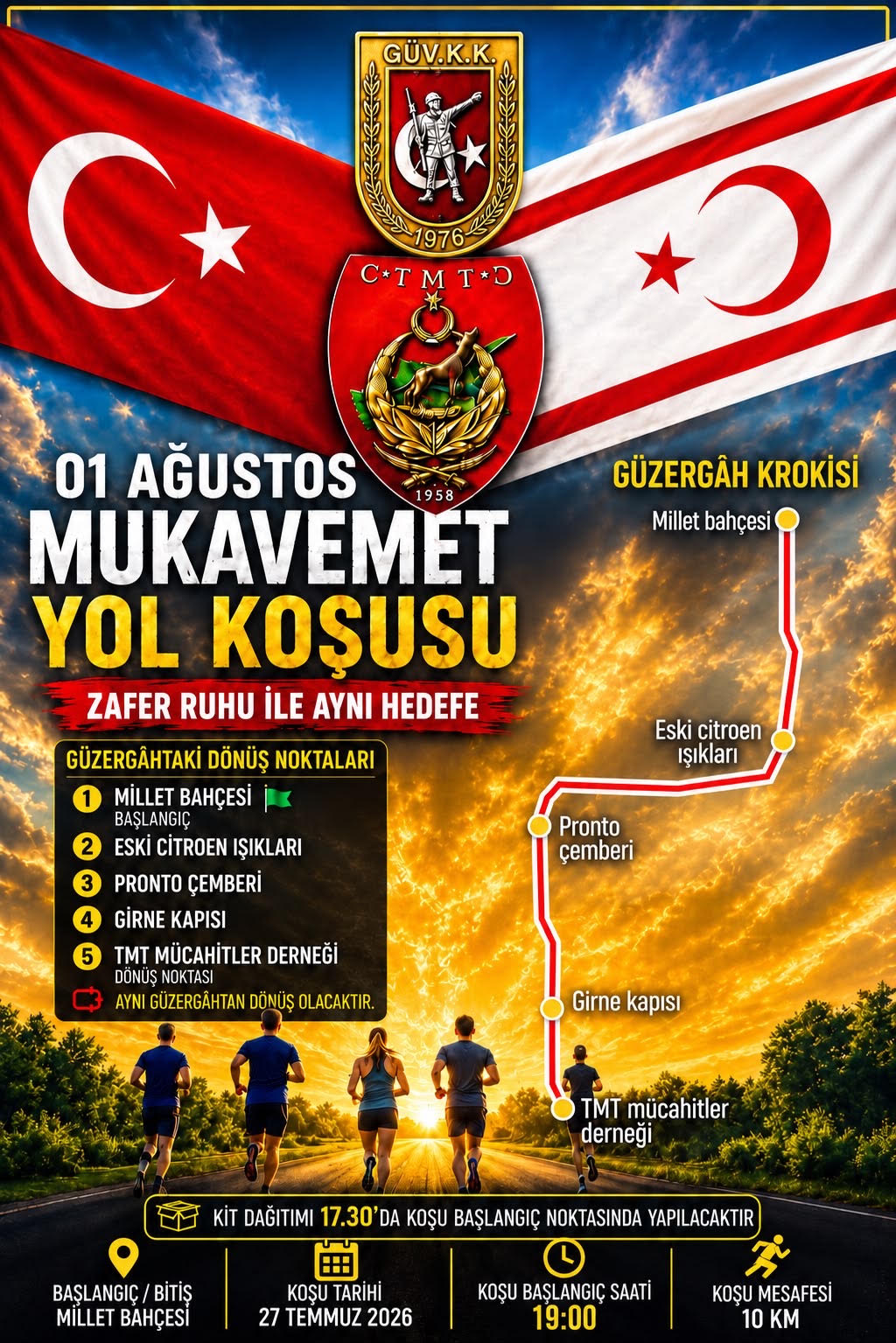 Lefkoşa’da Mukavemet Yol Koşusu Yarın YapılıyorBazı Yollar Trafiğe Kapatılacak