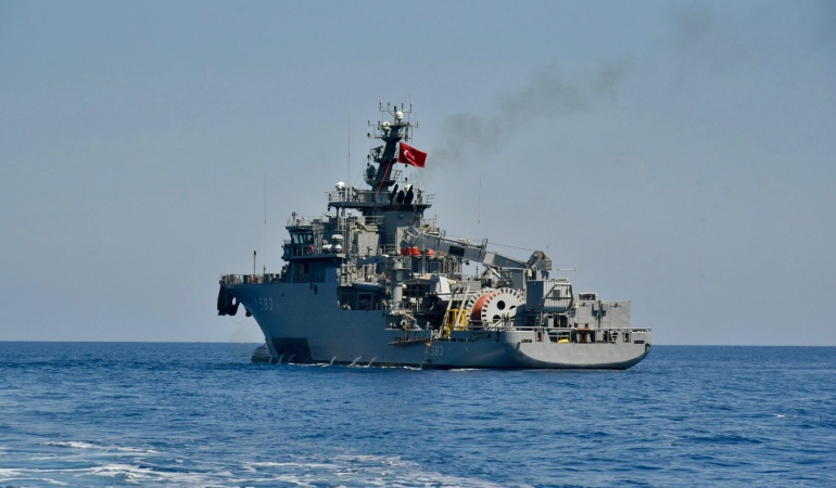TCG Işın, Girne Açıklarında Arama Faaliyetlerini Sürdürüyor