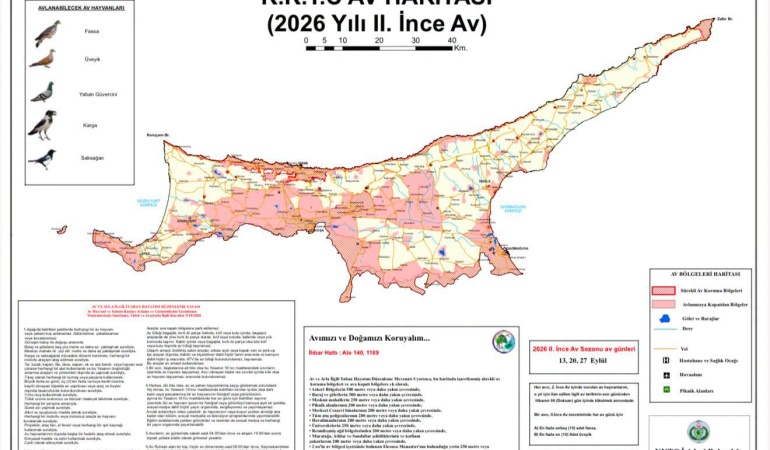 KKTC’de İnce Av Sezonu Pazar Günü Başlıyor
