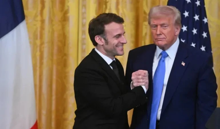 Abd başkanı trump, fransa cumhurbaşkanı macron ile new york’ta görüştü