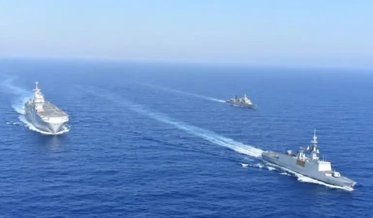DOĞU AKDENİZ’DE EUNOMİA TATBİKATI BAŞLIYORYUNANİSTAN, FRANSA, İTALYA VE GKRY ORTAK GÜÇ BİRLİĞİ YAPIYOR