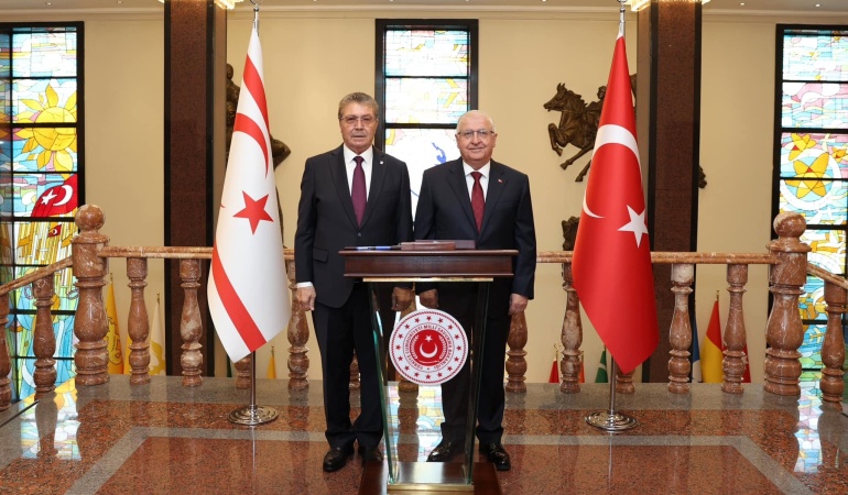 BAŞBAKAN ÜNAL ÜSTEL ANKARA’DA TÜRKİYE MİLLİ SAVUNMA BAKANI YAŞAR GÜLER İLE BİR ARAYA GELDİ