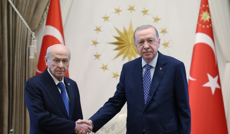ERDOĞAN, BAHÇELİ İLE KÜLLİYE’DE BİR ARAYA GELDİ